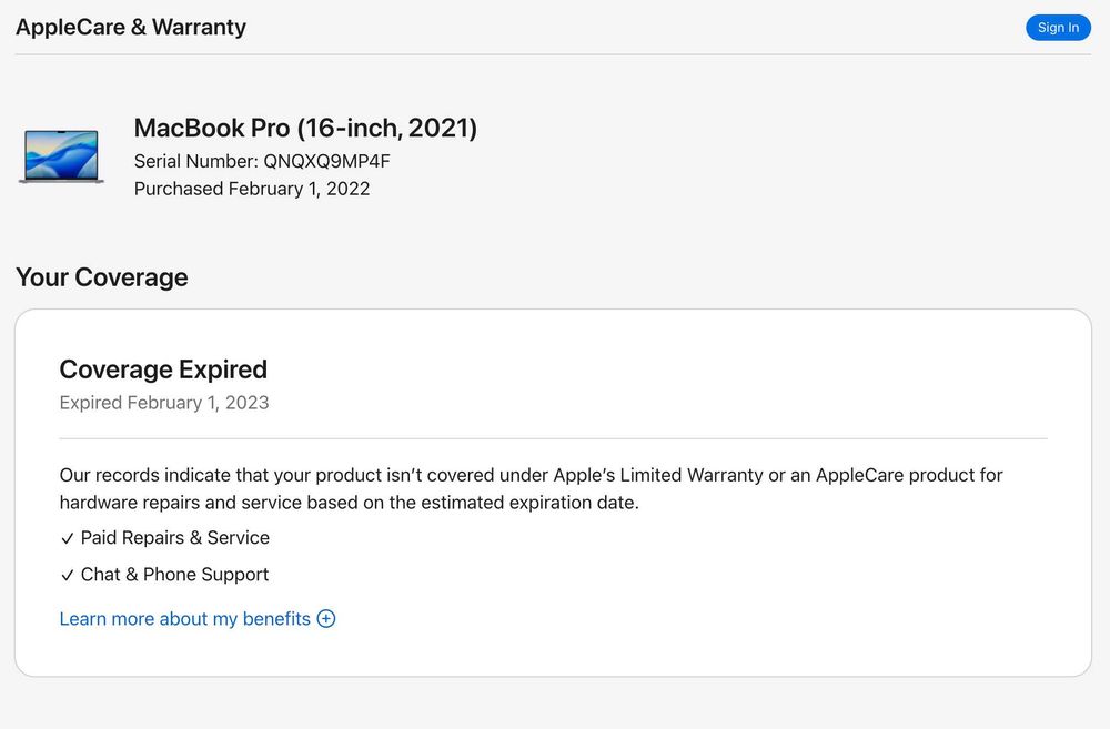 MacBook Pro 16” 2021 — M1 Max / 32 GB / 1 TB SSD