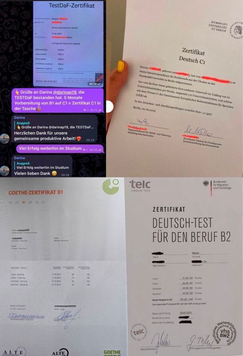 Викладач/репетитор/ментор німецької мови: загальний рівень та екз.