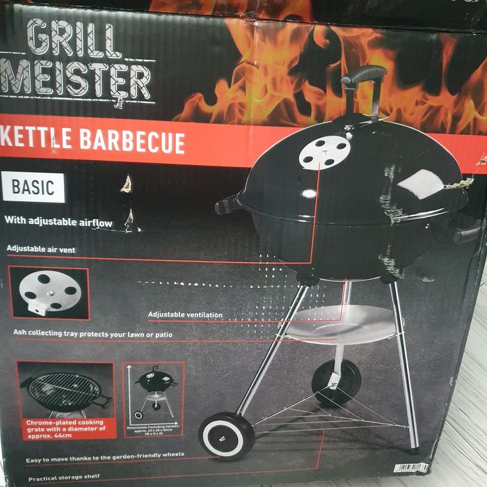 Grill okrągły na kółkach