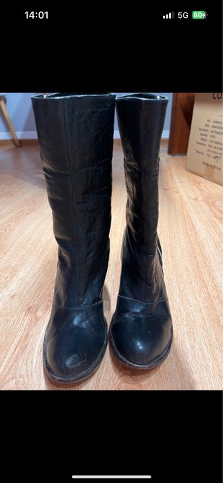 Buty damskie botki wysokie na obcasie roz. 37