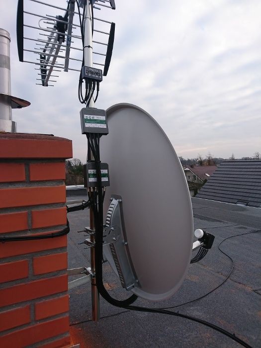 Konwerter quad Televes Montaż Ustawianie anten SAT i DVB-T Biłgoraj