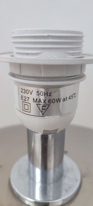 Base de candeeiro prateada diâmetro 22cm/ altura 20cm