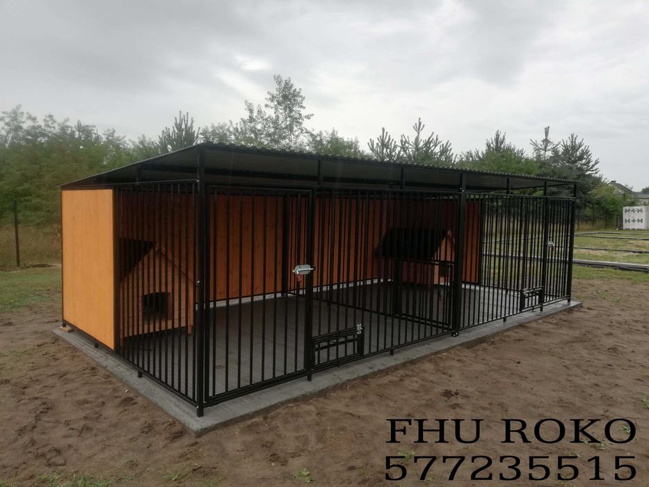 Kojec dla psów 6x3,podwójny,boks,klatka,konstrukcja dla psa