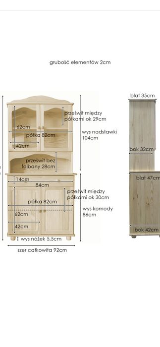 Komoda kredens lite drewno