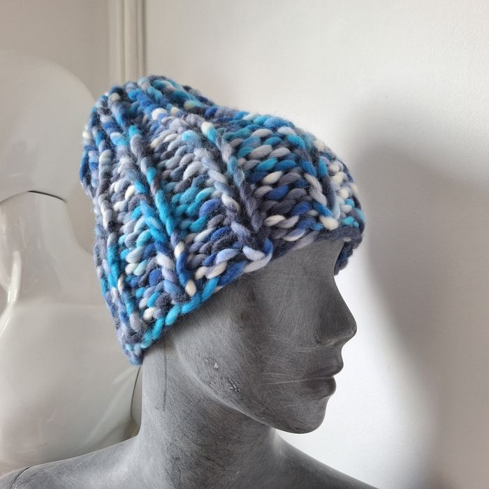 Czapka wełna merino, handmade