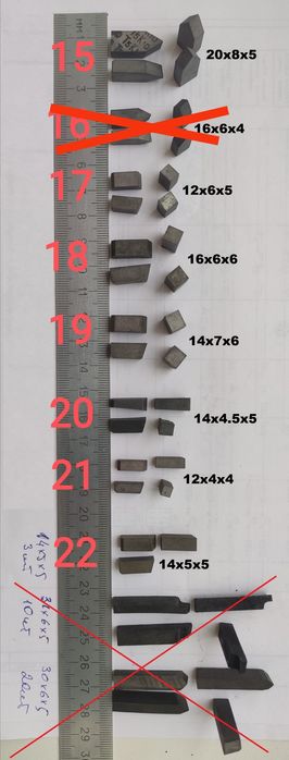 твердосплавні пластини та напайки до токарних різців