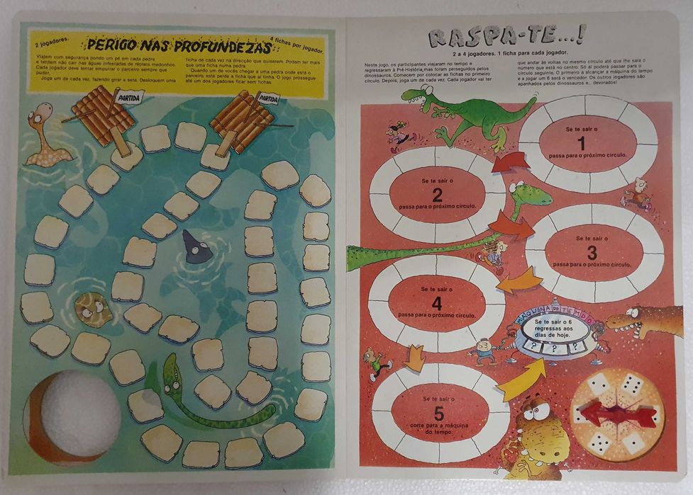 Jogos com Dinossauros, Livro com 7 Jogos - vintage - Impala - 1992