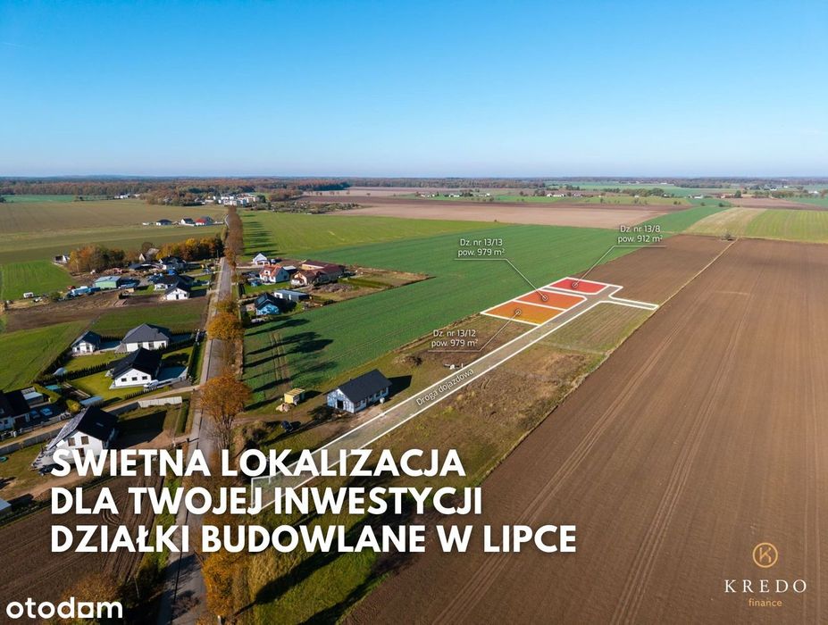 Działki budowlane pow. 912 - 979 m2 | Lipka pow. złotowski