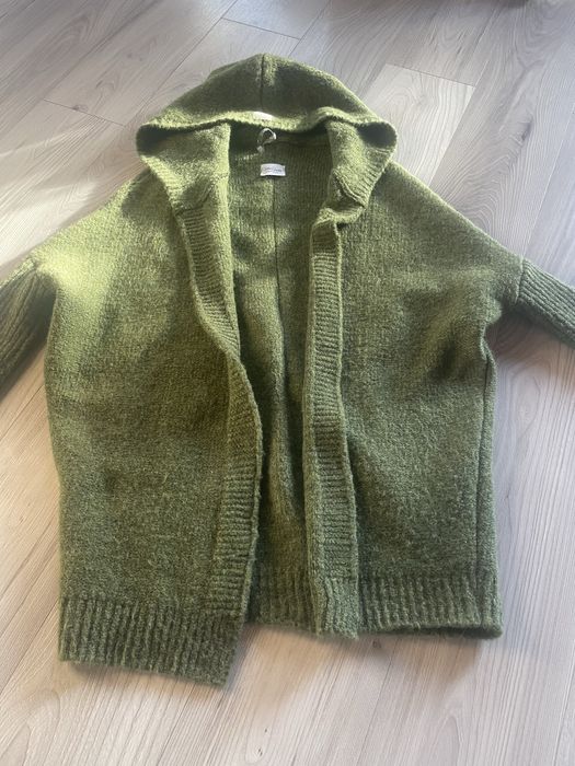 Kardigan sweter Me Gusta butelkowa zielen