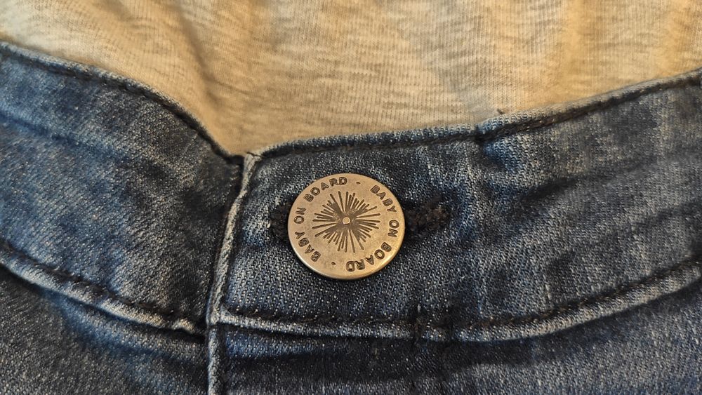 Calças ganga, marca Esmara, maternidade, tamanho 40, azul e cinza