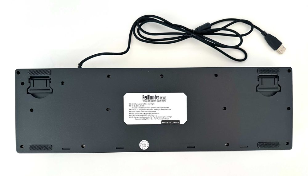 Провідна ігрова RGB клавіатура RedThunder K10 + миша та підставка