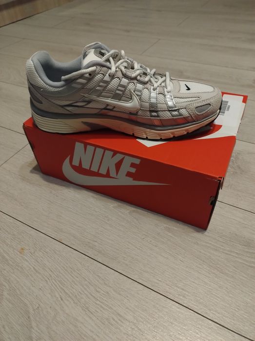 Nike P-6000 trainers in off white suede