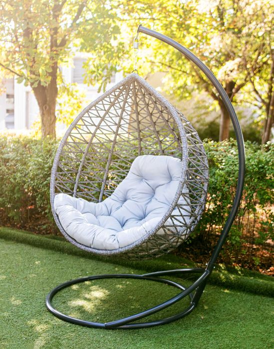 Удобное Подвесное Кресло Кокон плетёное ротангом Качели для дома-улицы