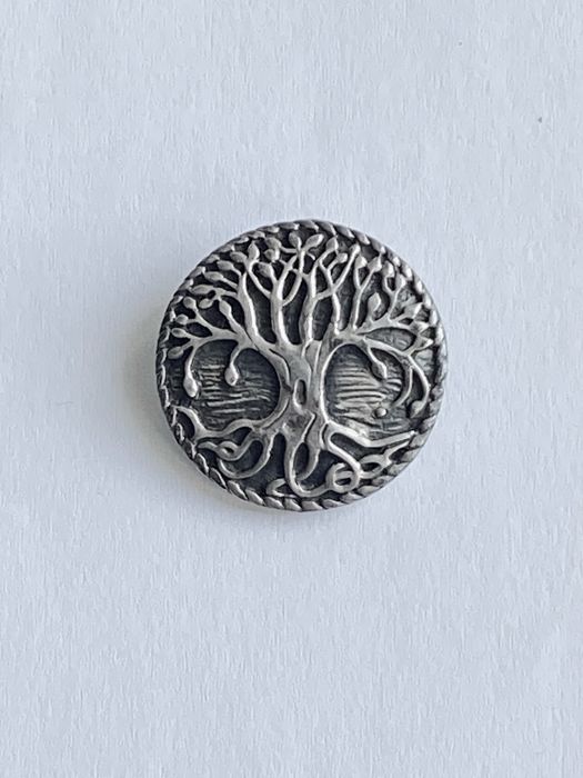 Vintage zawieszka wisiorek nordycka drzewo życia Yggdrasil srebro 925