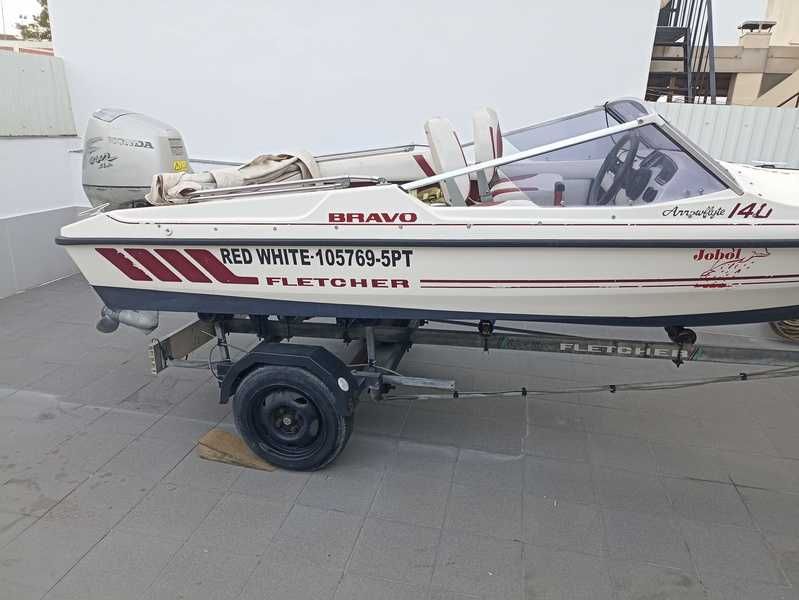Barco recreio/pesca Fletcher 4.3m motor Honda 40cv 4T - RESERVADO