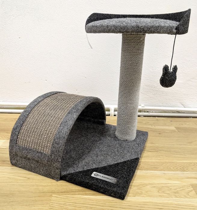 Flamingo Drapak dla Kota Gene Szary 37x37x45cm Kocięta Małe Koty MAŁYz