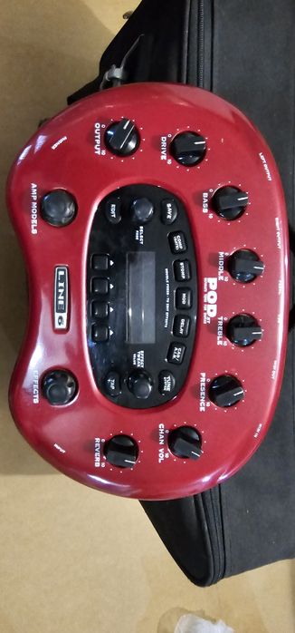 Processador guitarra Line6 POD XT + pedaleira FBV Shortboard + Saco