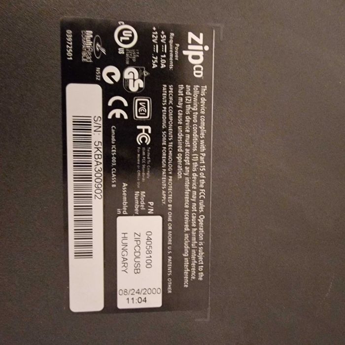 Iomega ZipCD 650 USB – ZIPCDUSB8 – retro – kolekcjonerski