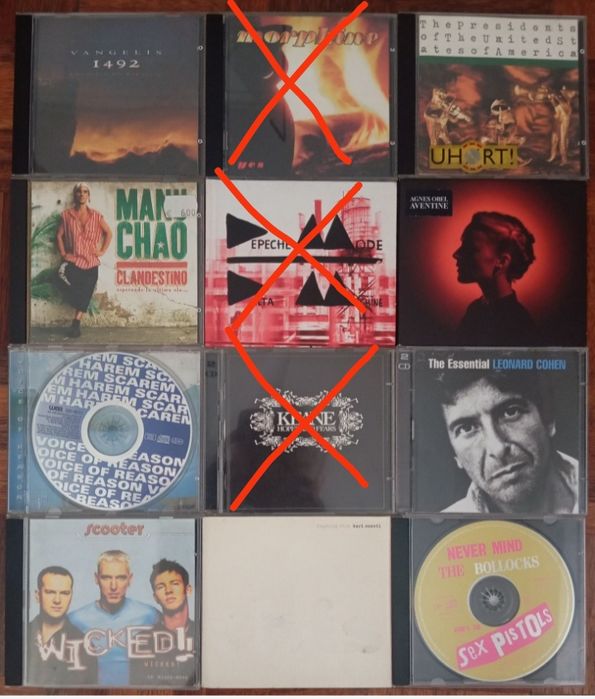 CDs incompletos (só capas ou só CDs)