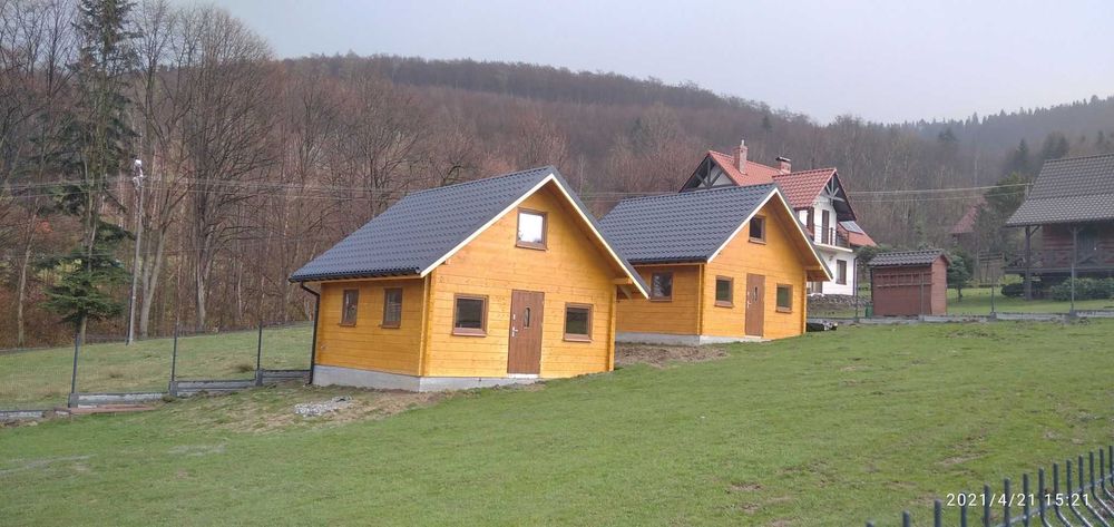 DOM z BALA 13x20 cm. Materiał na dom 34 + 34 m2 39000zl.