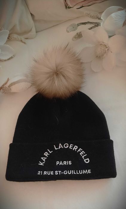 czapka zimowa damska czarna Karl jenot