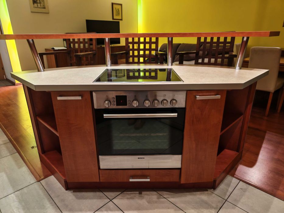 Meble kuchenne z dużą wyspą + AGD