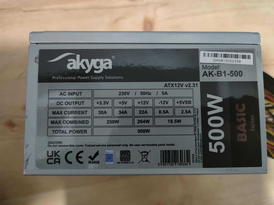 Zasilacz ATX akyga 500W