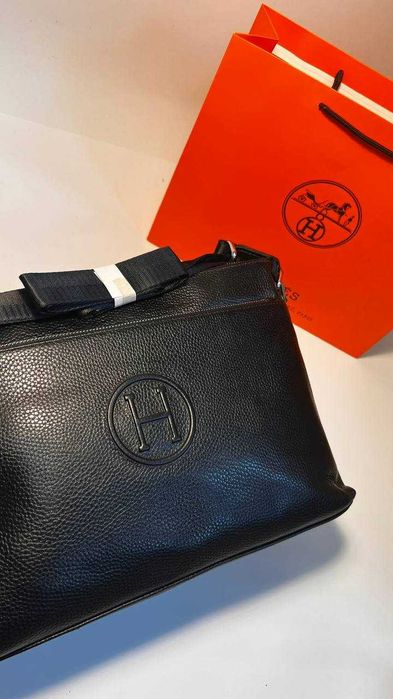 Męska aktówka torba torebka Listonoszka, skóra 66293