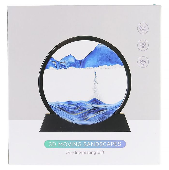 Настільний скляний рухомий пісок Піщаний годинник, Статуетка, Декор, С