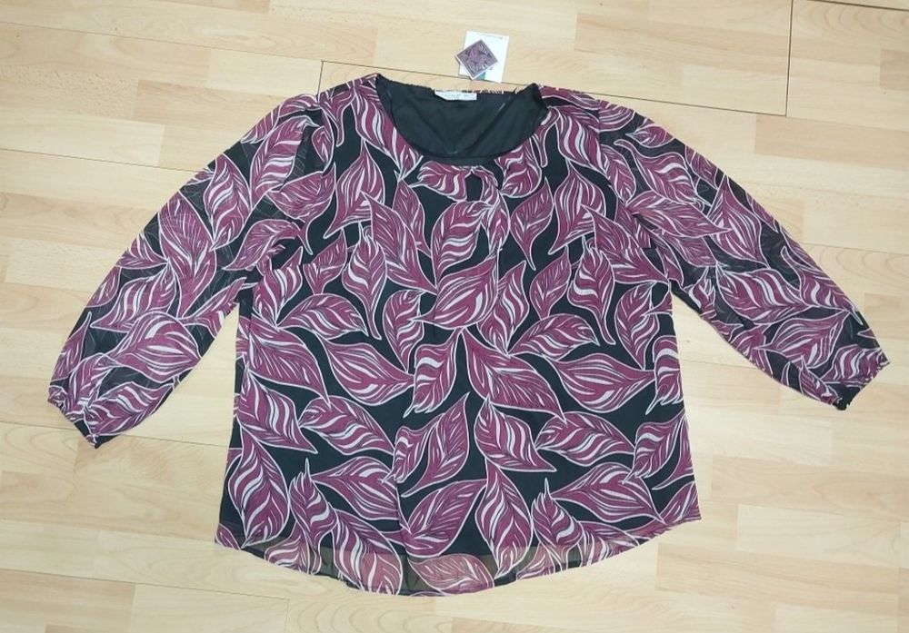 Nowa elegancka bluzka damska z żorzety r 50 plus size