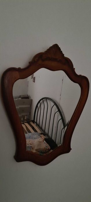 Antique solid wood mirror64740609801473121