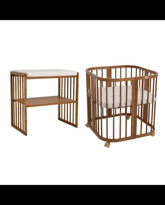 WALDIN 7w1 Z MATERACEM wielofunkcyjne łóżeczko dziecięce | Vintage