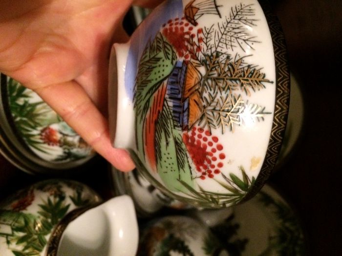 Japanese eggshell-shaped tea service424125252470712323