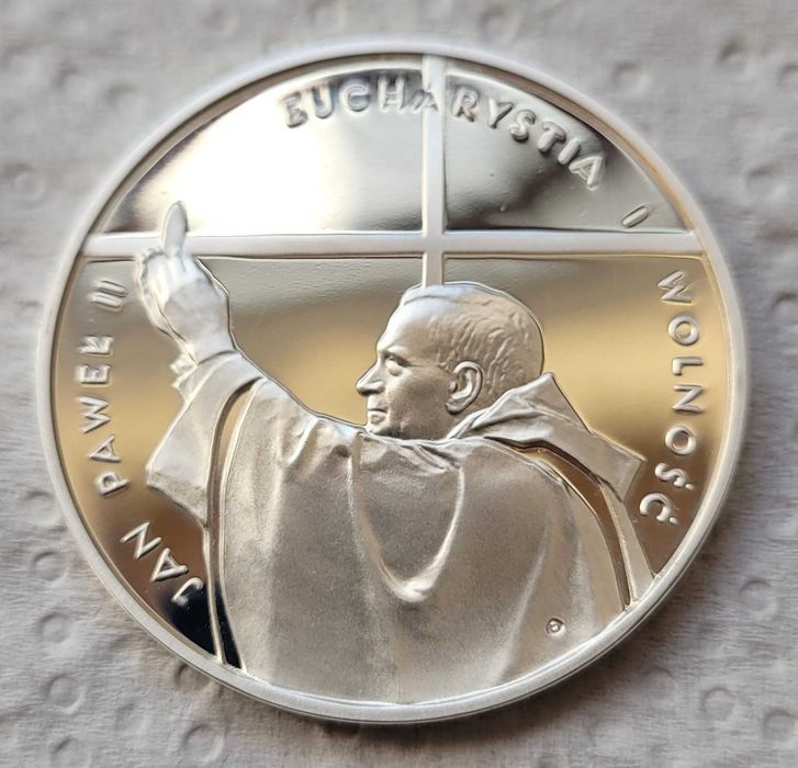 Moneta 10 zł 1997 r. Kongres eucharystyczny JP II