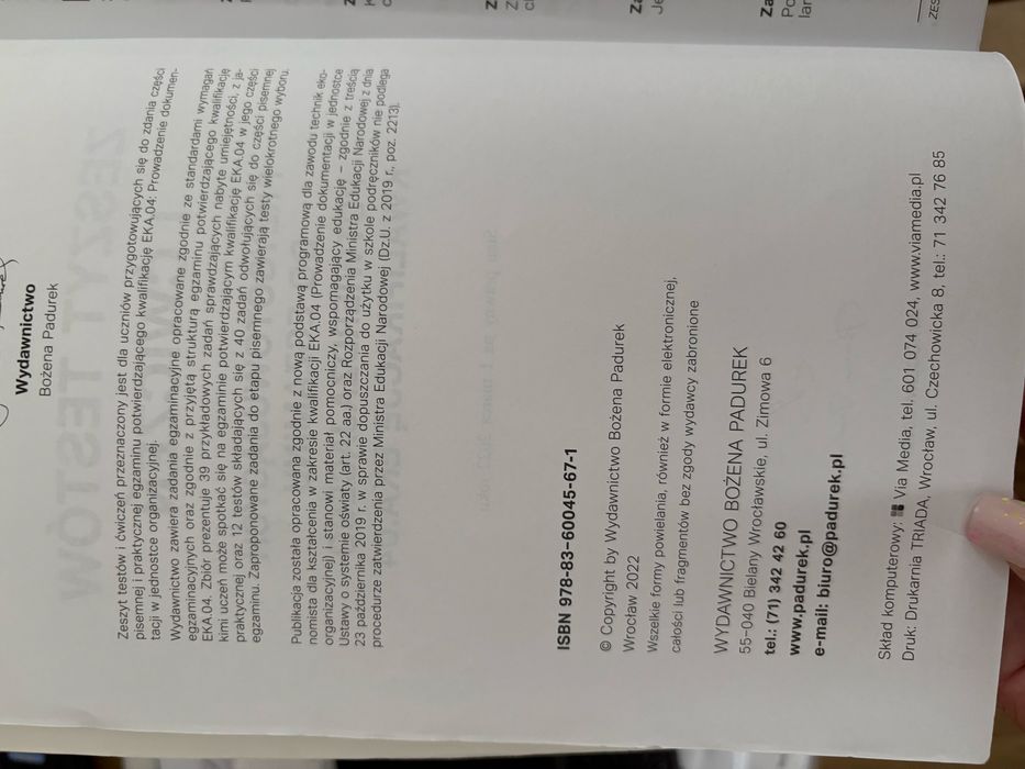 Zeszyt testów i ćw do egzaminu EKA .04