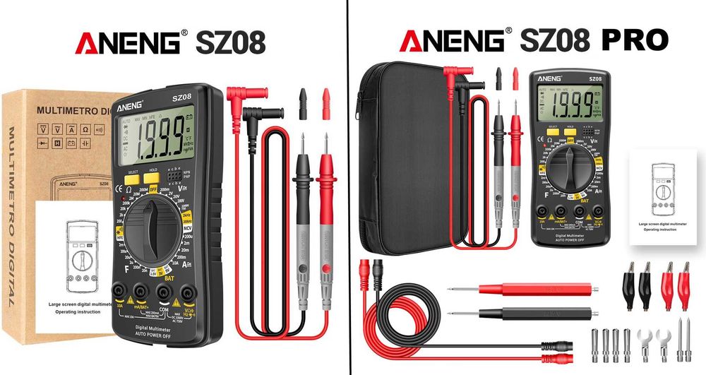 ANENG SZ08 і SZ08 PRO Гарантія Мультиметр тестер