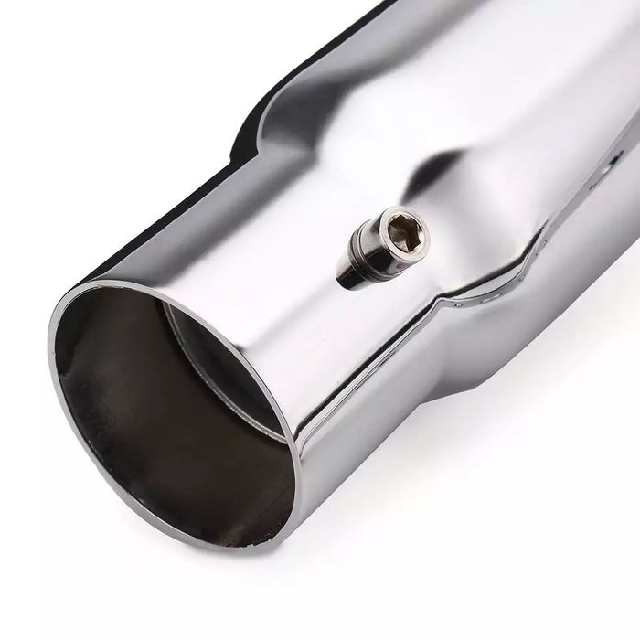 Escape curto 32 cm  moto cafe racer cromado ou preto