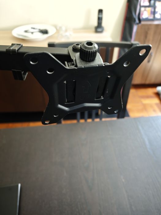 ErGear Suporte duplo para monitor para telas de 13" - 32" com base larga construção sólida monitor de braço duplo movimento suave inclinação