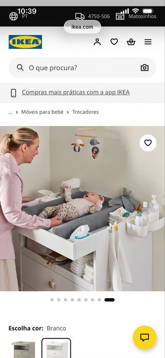 Mobilia Bebe Ikea, temos o movel e o trocador