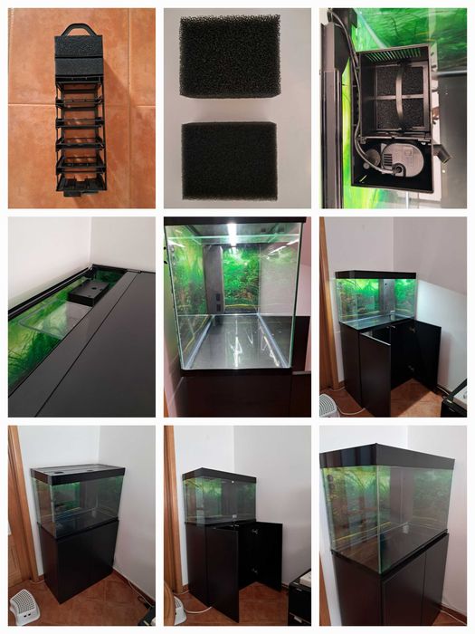 Aquário Ciano 80L + Móvel (novo preço)