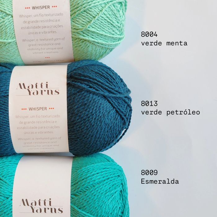 WHISPER novelo algodão orgânico