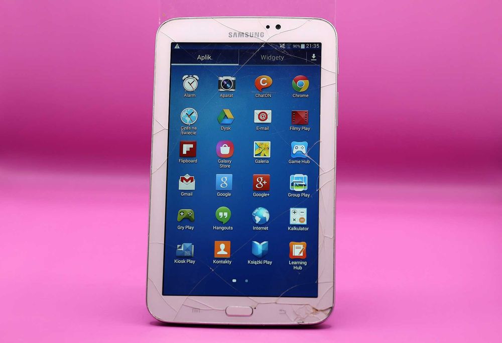Tablet Samsung Galaxy Tab 3 (SM-T210)  działa, ale z rozbitym ekranem