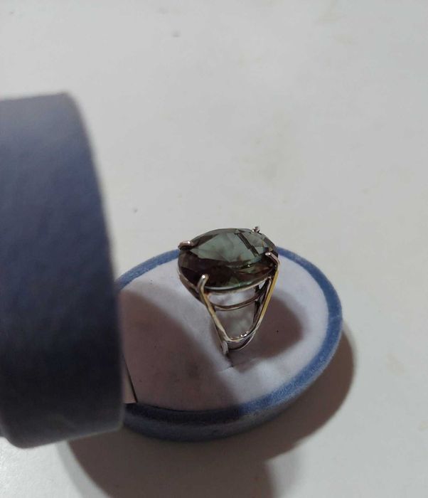 серебряное кольцо с турмалином