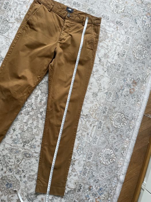 H&M spodnie męskie 46 32R brązowe chinosy bawełniane