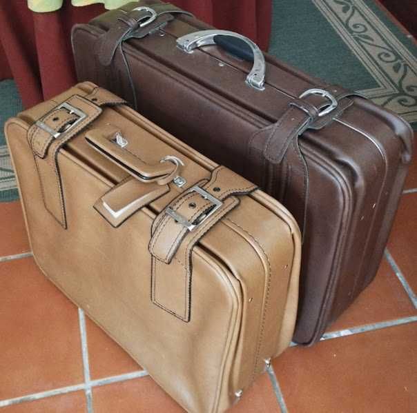 Conjunto de malas de viagem vintage