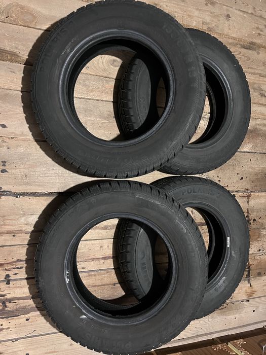 4 opony zimowe Barum Polaris 3 - 155/80 R13 - komplet, bardzo dobry stan bieżnika, 2012