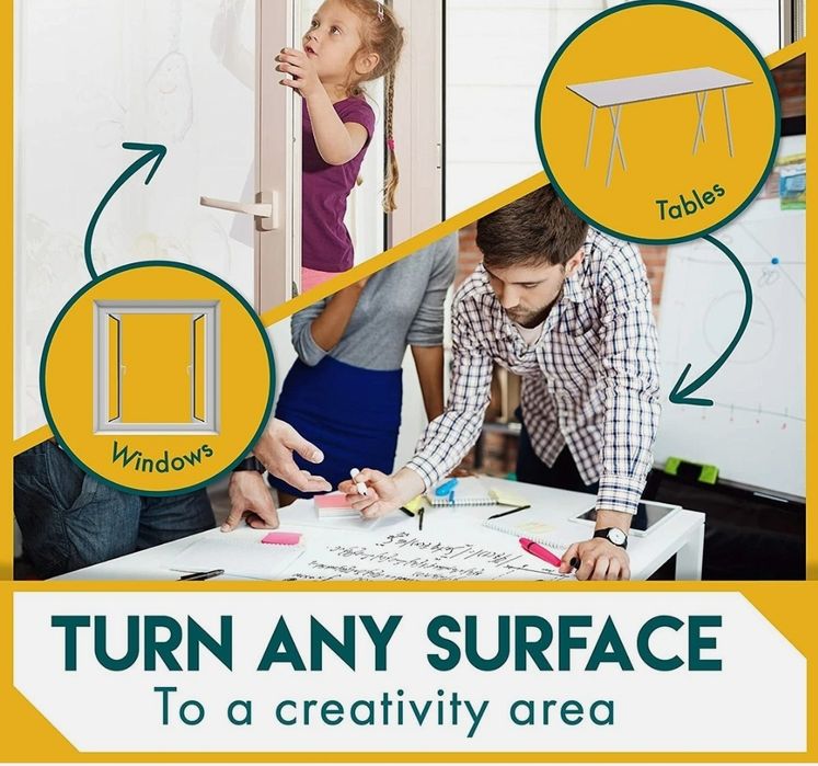 Papel adesivo whiteboard 2,0 m x 0,45 cm