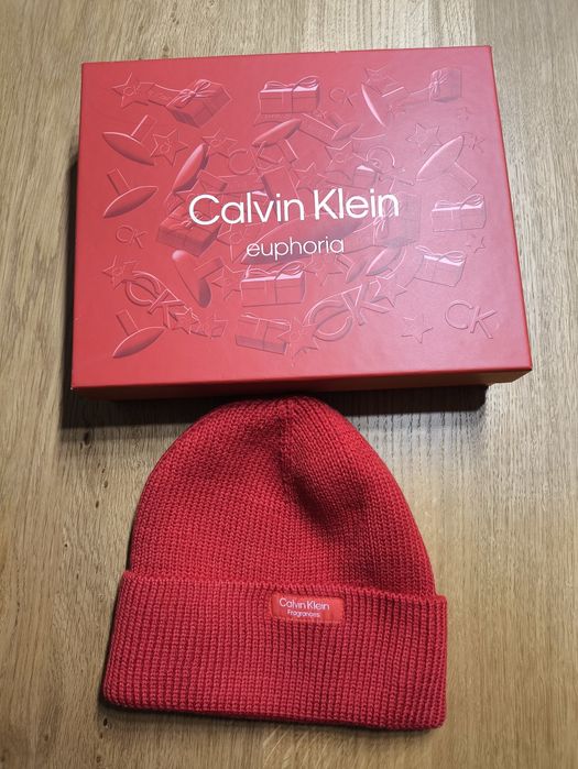 Czapka Calvin Kleina czerwona