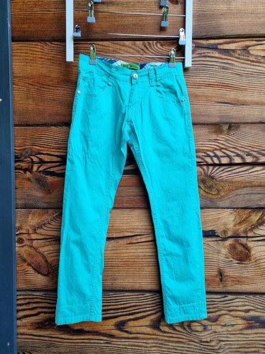 Turkusowe spodnie