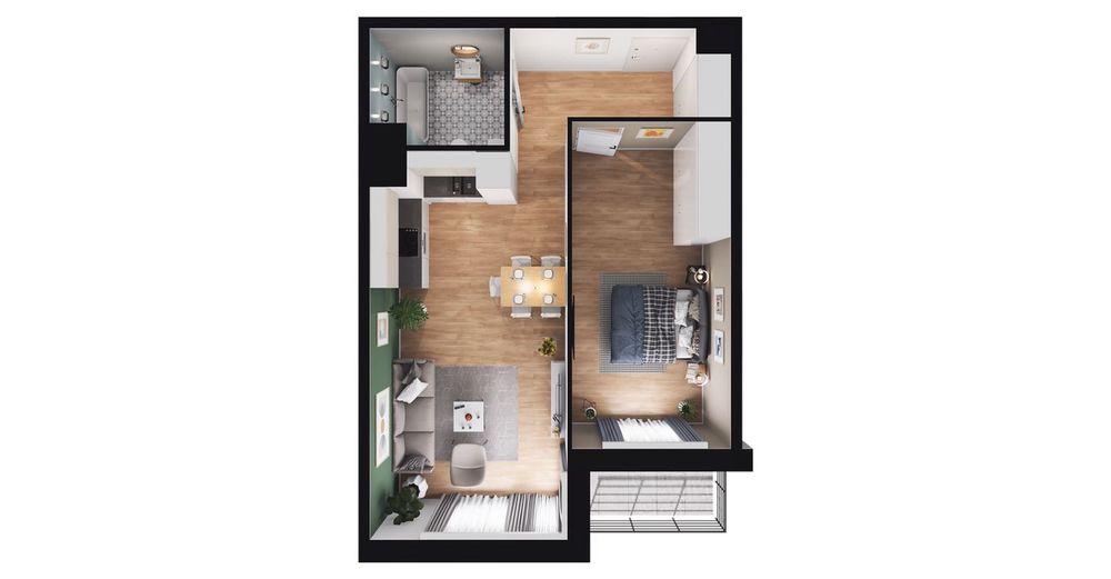 2-pokojowe mieszkanie 49m2 + balkon Bez Prowizji